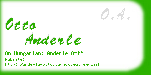 otto anderle business card