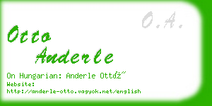 otto anderle business card